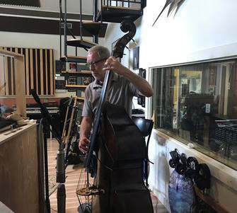 Dave Holland in studio